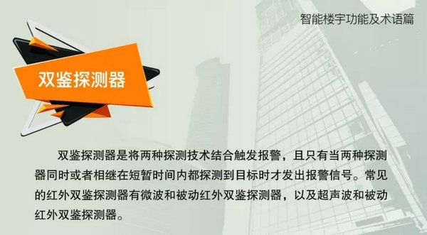 智能樓宇功能及術(shù)語(yǔ)--雙鑒探測(cè)器