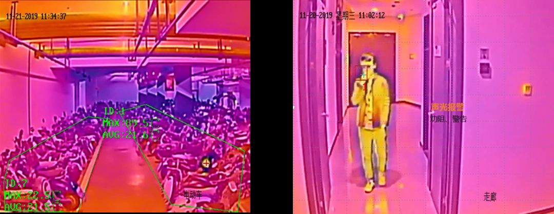 ?？低暰W關相機煙感套裝成像效果圖